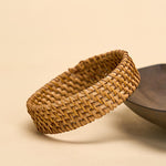 Buddha Stones Handwoven Rattan Grounding Bohemian Wide Bracelet Bangle