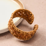 Buddha Stones Handwoven Natural Rattan Boho Resort Adjustable Cuff Bracelet