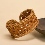 Buddha Stones Handwoven Natural Rattan Boho Resort Adjustable Cuff Bracelet