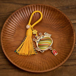 FREE Today: Peace and Protection Song Brocade Lucky Cat Prosperity Tassel Keychains