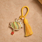 FREE Today: Peace and Protection Song Brocade Lucky Cat Prosperity Tassel Keychains
