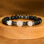 Buddha Stones Hematite Black Beads Support Bracelet