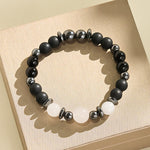 Buddha Stones Hematite Black Beads Support Bracelet