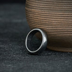 Buddha Stones Natural Hematite Support Powerful Ring