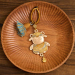 Buddha Stones Song Brocade Handmade Chinese Zodiac Tassel Lucky Keychain