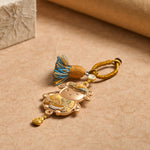 Buddha Stones Song Brocade Handmade Chinese Zodiac Tassel Lucky Keychain