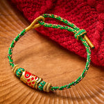 Buddha Stones Koi Fish Luck Hand-Woven String Bracelet