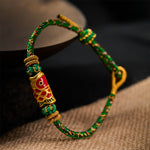 Buddha Stones Koi Fish Luck Hand-Woven String Bracelet