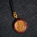 Buddha Stones Small Leaf Red Sandalwood Ebony Wood Yellow Jambhala Bodhisattva Green Tara Protection Necklace Pendant