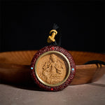 Buddha Stones Small Leaf Red Sandalwood Ebony Wood Yellow Jambhala Bodhisattva Green Tara Protection Necklace Pendant