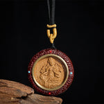 Buddha Stones Small Leaf Red Sandalwood Ebony Wood Yellow Jambhala Bodhisattva Green Tara Protection Necklace Pendant