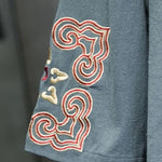 Buddha Stones Summer Tang Style Embroidery V-Neck One Frog Button Floral Men's Short Sleeve Shirts