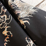 Buddha Stones Summer Dragon Pattern Buttons Up Men's Short Sleeve Shirts