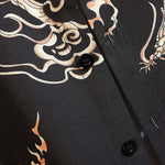 Buddha Stones Summer Dragon Pattern Buttons Up Men's Short Sleeve Shirts