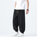 Buddha Stones Spring Summer Casual Boho Drawstring Leopard Cropped Pants Men's Harem Pants With Pockets
