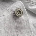 Buddha Stones Spring Summer Casual Minimalist Button-Up Solid Grey Ink Wash Men's Shirts With Patch Pocket