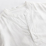 Buddha Stones Summer Casual V-Neck Solid Men's Short Sleeve T-Shirts