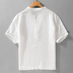 Buddha Stones Summer Casual V-Neck Solid Men's Short Sleeve T-Shirts