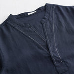 Buddha Stones Summer Casual V-Neck Solid Men's Short Sleeve T-Shirts
