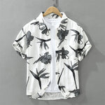 Buddha Stones Summer Casual Button-Up Floral Men's Shirts With Patch Pocket