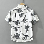 Buddha Stones Summer Casual Button-Up Floral Men's Shirts With Patch Pocket