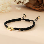Buddha Stones Angel Numbers Red Black Braided String Connection Bracelet