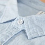 Buddha Stones Summer Casual Minimalist Button-Up Solid Cotton Linen Men's Short Sleeve Shirts With Pocket