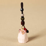 FREE Today: Peace and Calm Energy Hand Carved Wooden Cat Om Mani Padme Hum Keychains
