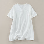 Buddha Stones Summer Casual Minimalist Button-Up Solid Women's Short Sleeve Dresses