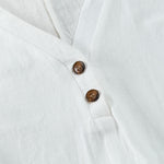 Buddha Stones Summer Casual Minimalist Button-Up Solid Women's Short Sleeve Dresses