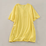 Buddha Stones Summer Casual Minimalist Button-Up Solid Women's Short Sleeve Dresses