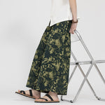 Buddha Stones Summer Boho Casual Drawstring Abstract Cropped Pants Men's Straight Leg Pants With Pocket