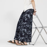 Buddha Stones Summer Boho Casual Drawstring Abstract Cropped Pants Men's Straight Leg Pants With Pocket