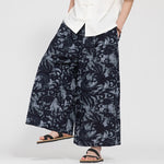 Buddha Stones Summer Boho Casual Drawstring Abstract Cropped Pants Men's Straight Leg Pants With Pocket