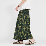Buddha Stones Summer Boho Casual Drawstring Abstract Cropped Pants Men's Straight Leg Pants With Pocket