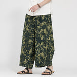 Buddha Stones Summer Boho Casual Drawstring Abstract Cropped Pants Men's Straight Leg Pants With Pocket
