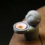 Buddha Stones Resin Buddha Serenity Candle Holder Statue Decor Without Candle
