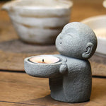 Buddha Stones Resin Buddha Serenity Candle Holder Statue Decor Without Candle