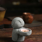 Buddha Stones Resin Buddha Serenity Candle Holder Statue Decor Without Candle