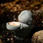 Buddha Stones Resin Buddha Serenity Candle Holder Statue Decor Without Candle