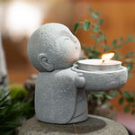 Buddha Stones Resin Buddha Serenity Candle Holder Statue Decor Without Candle