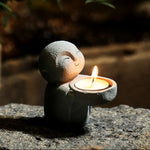 Buddha Stones Resin Buddha Serenity Candle Holder Statue Decor Without Candle