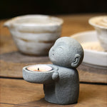 Buddha Stones Resin Buddha Serenity Candle Holder Statue Decor Without Candle
