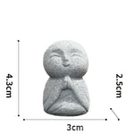 Buddha Stones Resin Small Prayer Ksitigarbha Buddha Compassion Meditation Statue