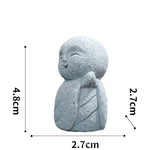 Buddha Stones Resin Small Prayer Ksitigarbha Buddha Compassion Meditation Statue