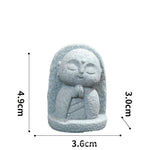 Buddha Stones Resin Small Prayer Ksitigarbha Buddha Compassion Meditation Statue