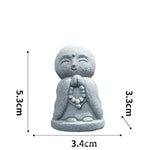 Buddha Stones Resin Small Prayer Ksitigarbha Buddha Compassion Meditation Statue
