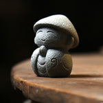 Buddha Stones Resin Small Prayer Ksitigarbha Buddha Compassion Meditation Statue