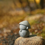 Buddha Stones Resin Small Prayer Ksitigarbha Buddha Compassion Meditation Statue