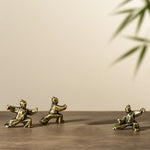 Buddha Stones Copper Harmony Tai Chi Warrior Mini Zen Decor Figurine